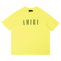 Amiri Core Logo Shorts-Sleeve T-Shirt Yellow