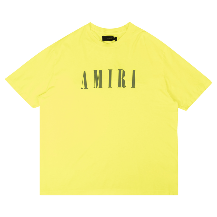 Amiri Core Logo Shorts-Sleeve T-Shirt Yellow