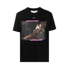 Off-White Arrow Caravaggio St Fran Slim Shorts-Sleeve T-Shirt Black