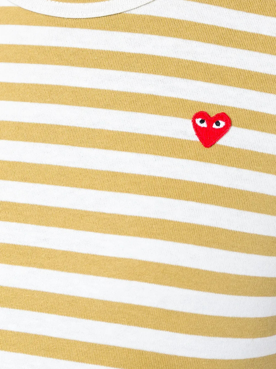 heart-patch striped top