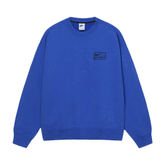 Stussy x Nike Acid Wash Fleece Crew Blue