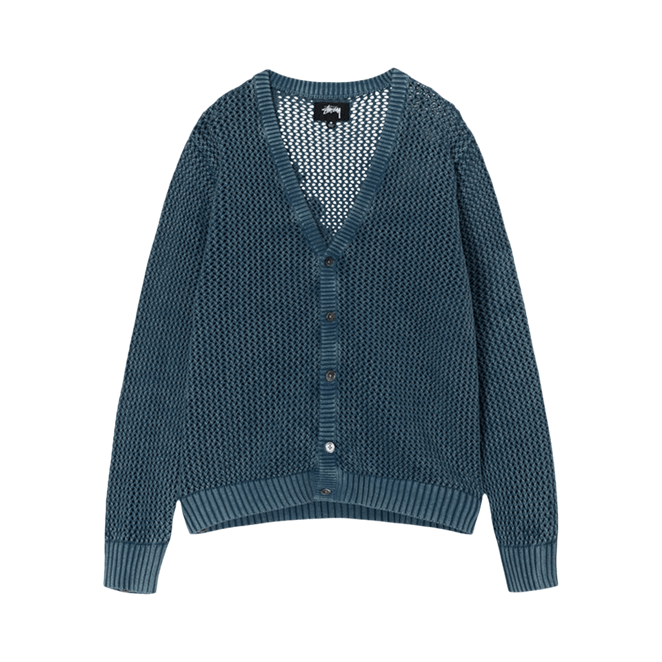Stussy Loose Gauge Cardigan Blue