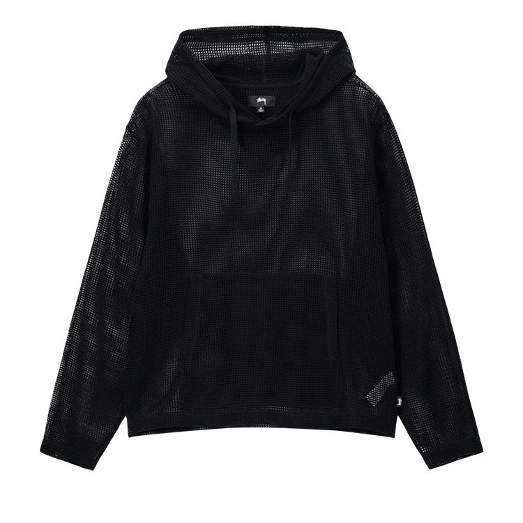 Stussy Cotton Mesh Hoodie Black