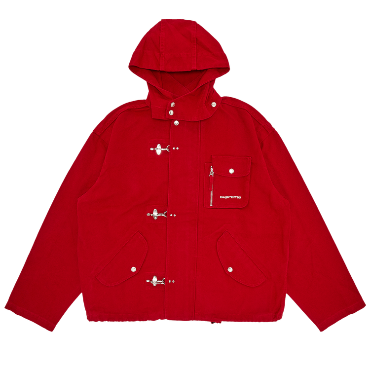 Supreme Canvas Clip Jacket Red