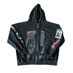 Cactus Jack by Travis Scott O2 Live Full Zip Hoodie Black