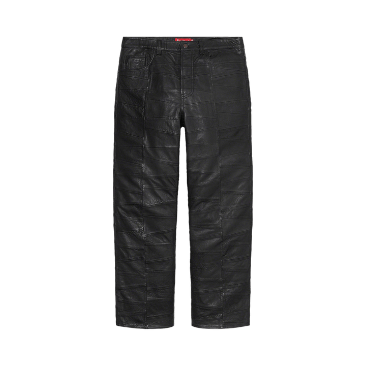 Supreme Patchwork Leather 5-Pocket Jean Black