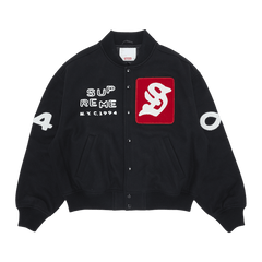 Supreme Tourist Varsity Jacket Black