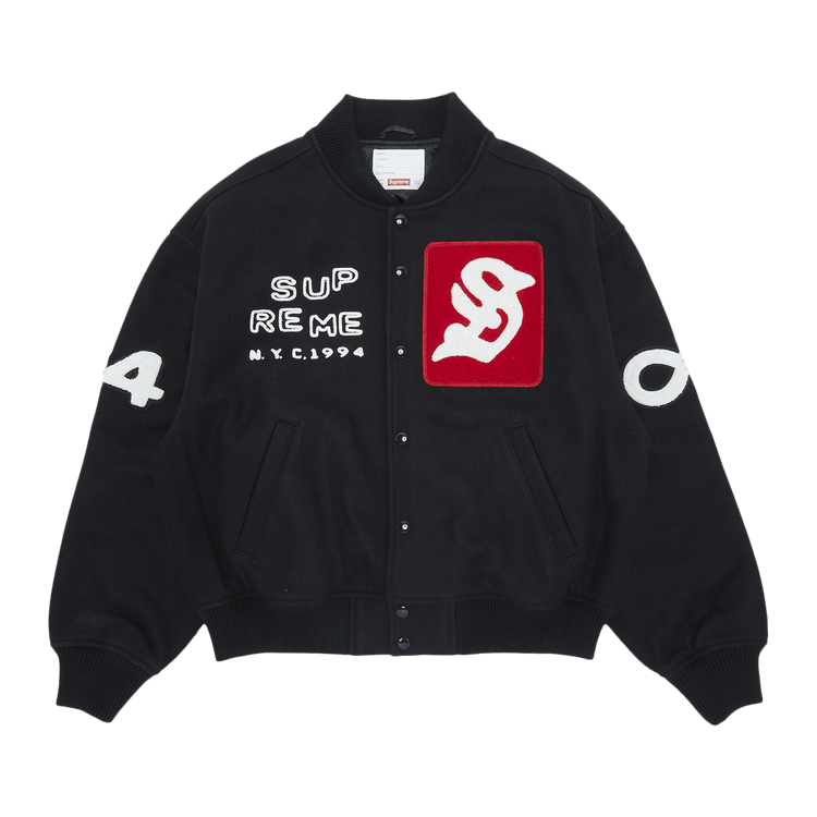 Supreme Tourist Varsity Jacket Black