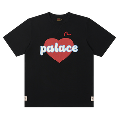 Palace x Evisu Heart T-Shirt Black