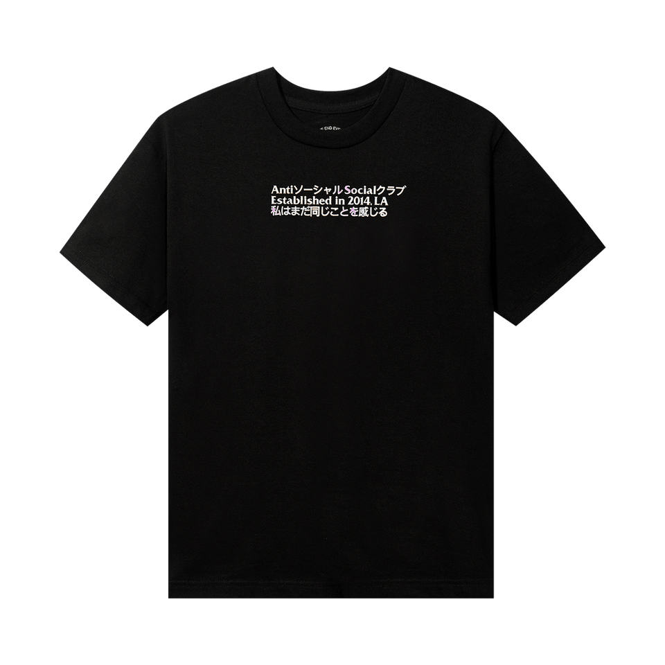 Anti Social Social Club Temporary Memory Pink T-Shirt Black