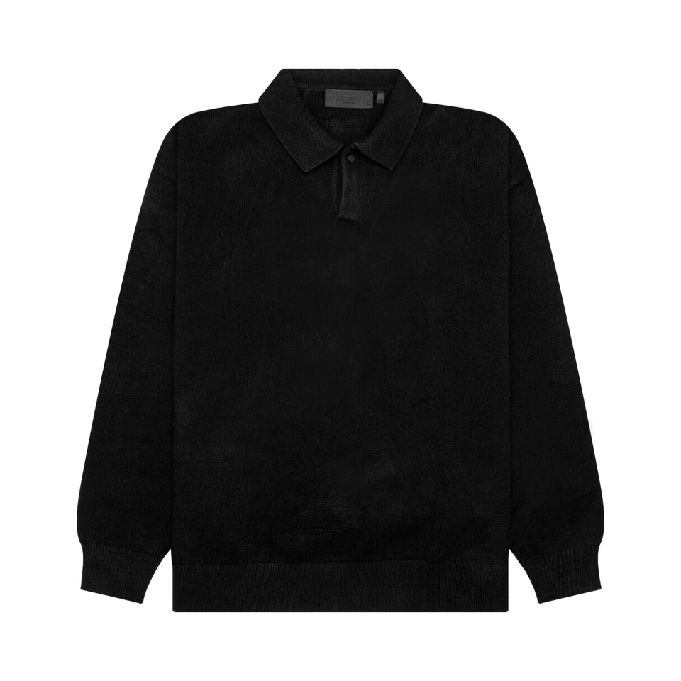Fear of God Essentials Knit Polo Jet Black
