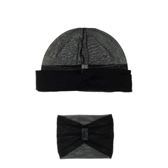 Transparent Knit Hat, Headband and Necklace Set