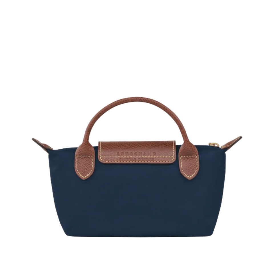 Longchamp Le Pliage Original Pouch with handle Navy - Recycled canvas