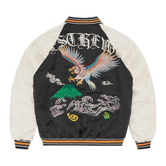 Corteiz Satin Souvenir Reversible Jacket Black/Yellow