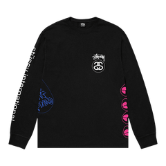 Stussy Test Strike Pigment Dyed Long-Sleeve T-Shirt Black