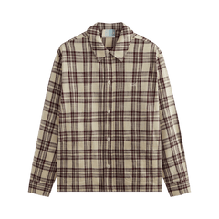 Kith Long-Sleeve Boxy Collared Overshirt Magma
