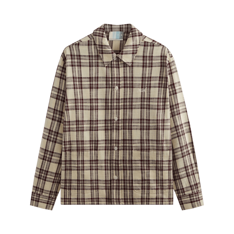 Kith Long-Sleeve Boxy Collared Overshirt Magma