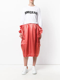 deconstructed ruffle polka dot skirt