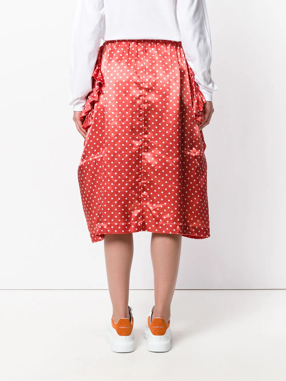 deconstructed ruffle polka dot skirt