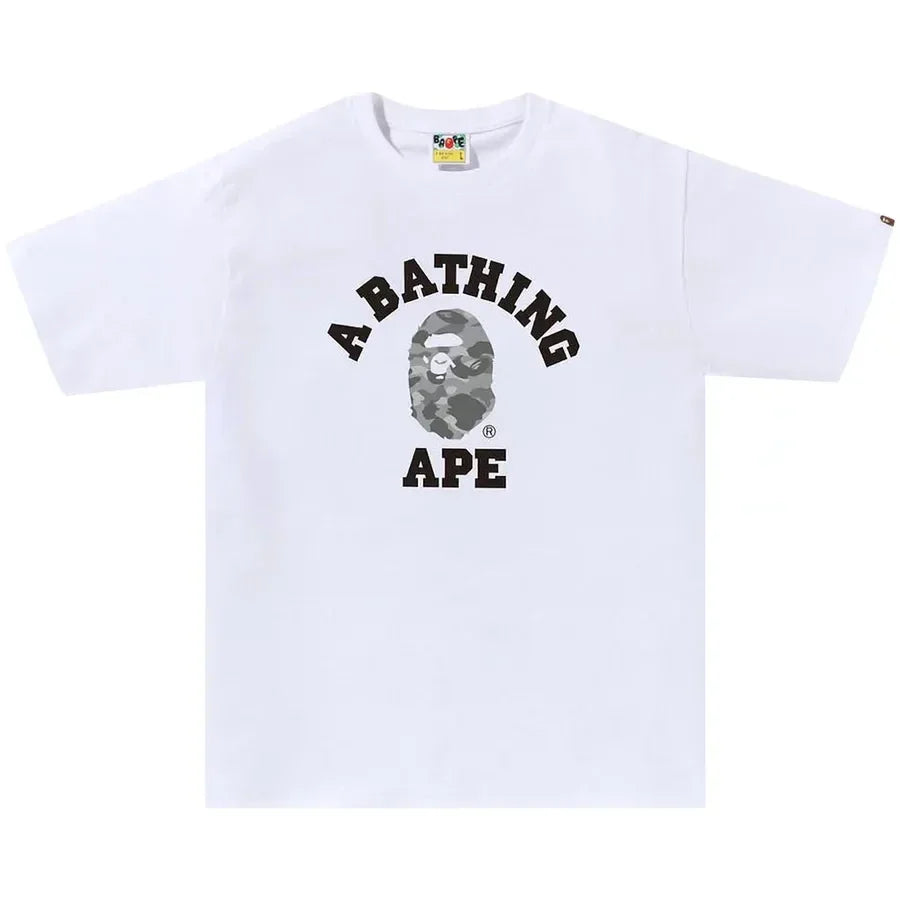 BAPE Digital Camo College T-Shirt Black/White