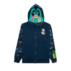 BAPE Color Camo Panda Full Zip Hoodie Navy