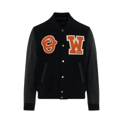 Off-White Patch Varsity Jacket Black/Orange