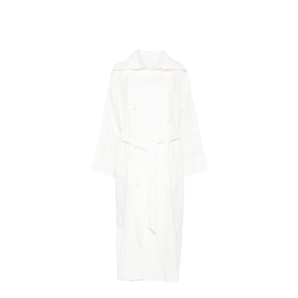 Double-Breasted Button Fastening Coat