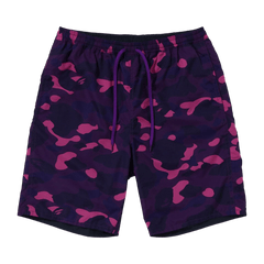 BAPE Color Camo Shark Reversible Shorts Purple