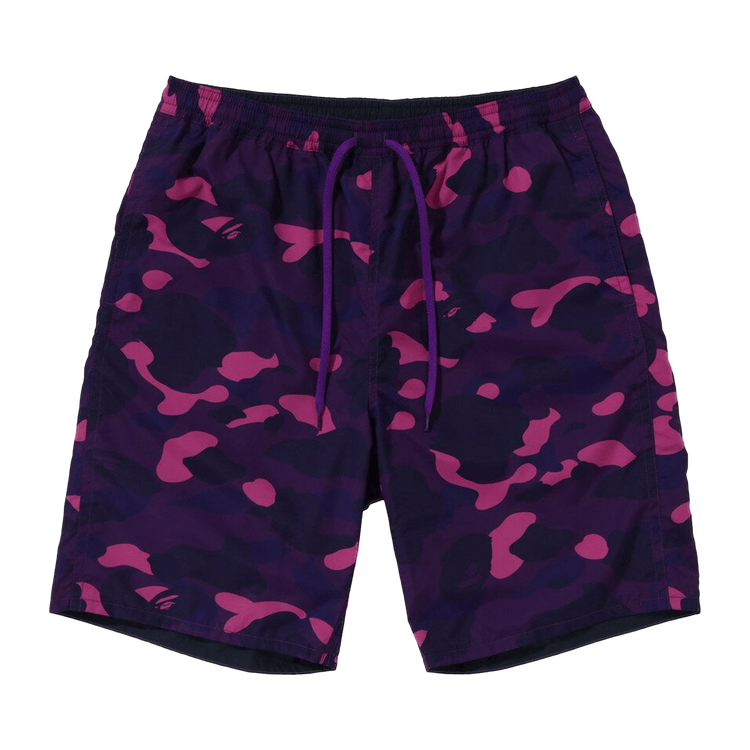 BAPE Color Camo Shark Reversible Shorts Purple