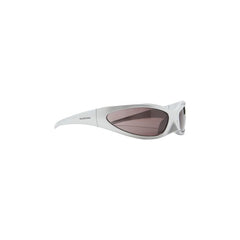 Balenciaga Cat Oval Frame Sunglasses Silver
