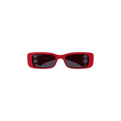 Balenciaga Rectangular Frame Sunglasses Red