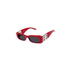 Balenciaga Rectangular Frame Sunglasses Red