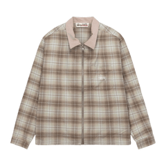 Stussy Frank Plaid Zip Shirt Tan