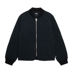 Stussy 8 Ball Quilted Liner Jacket Black