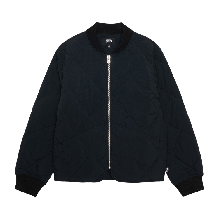 Stussy 8 Ball Quilted Liner Jacket Black