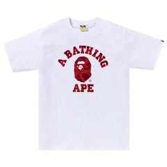 Bape - Color Camo College T-Shirt White /Red (SS23)
