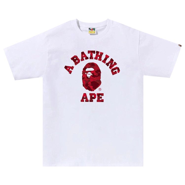Bape - Color Camo College T-Shirt White /Red (SS23)