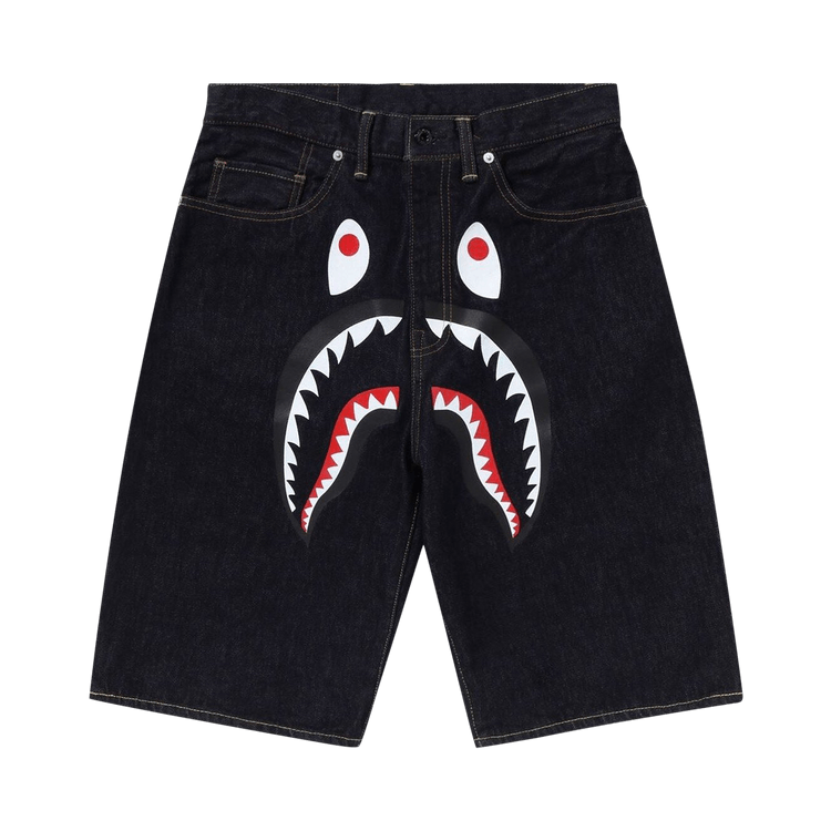 BAPE Shark Denim Shorts Navy/Indigo