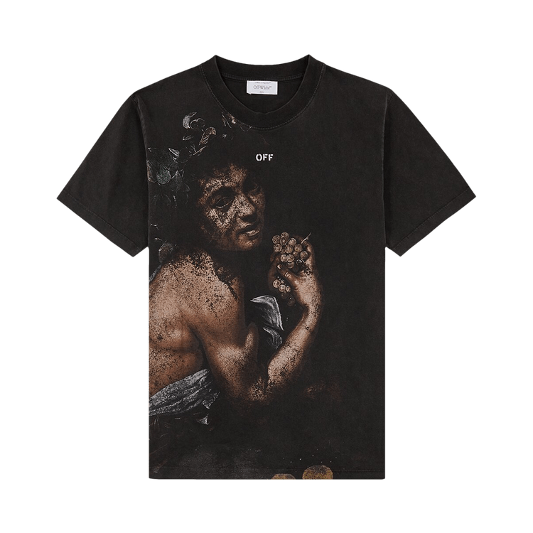 Off-White Bacchus Slim Shorts-Sleeve T-Shirt Black/Multicolor