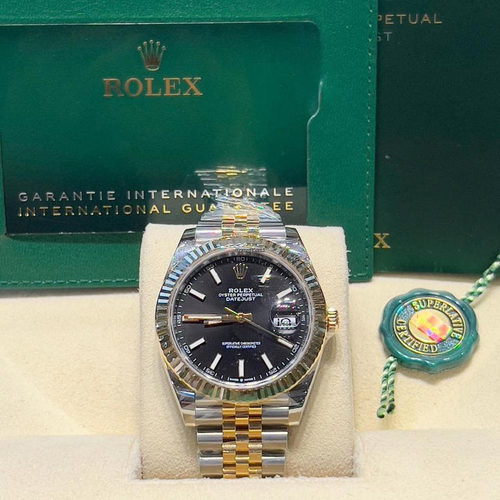 Rolex | Datejust | 126333 | Gold/Steel | 41mm mm | Gold/Steel | Black | Automatic