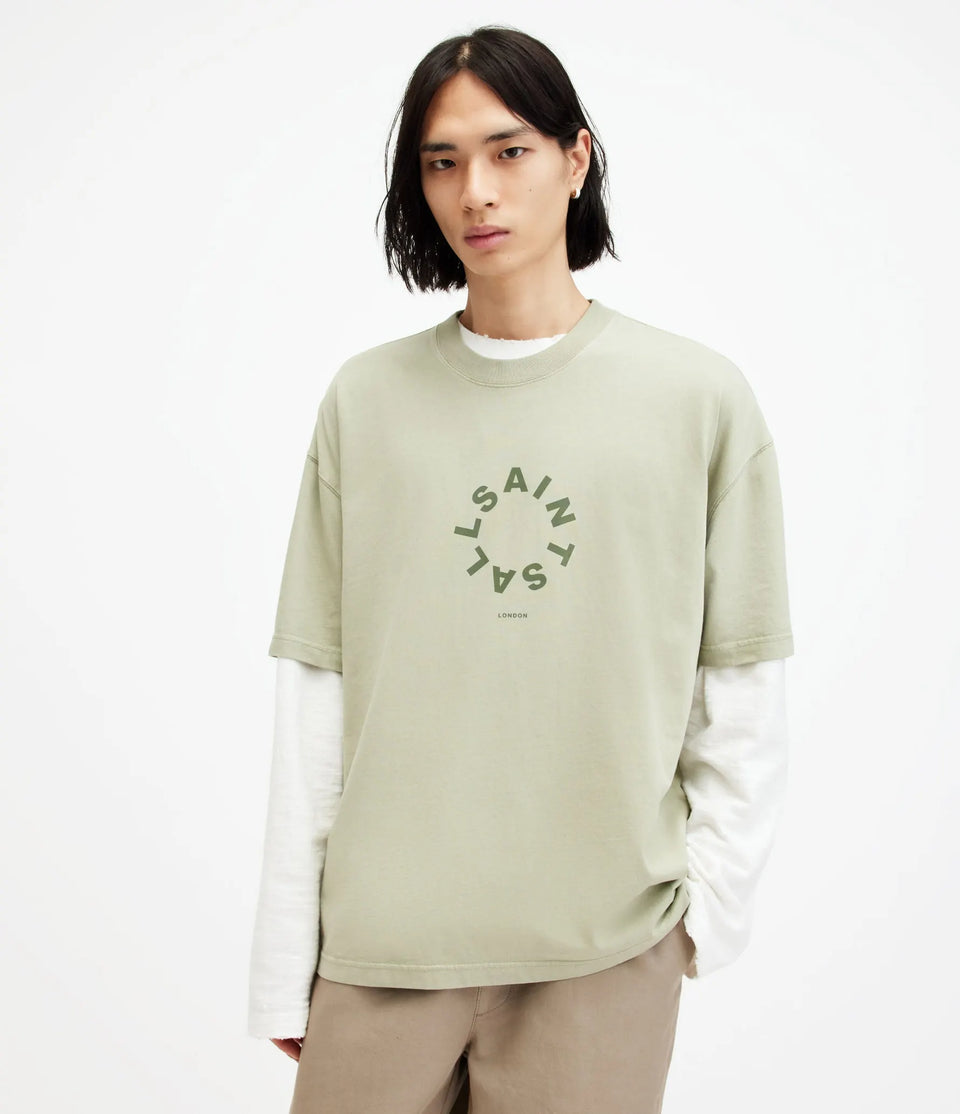ALL SAINTS TIERRA SS CREW HERB GREEN