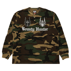 Supreme x Bounty Hunter Thermal Henley Long-Sleeve Top Woodland Camo