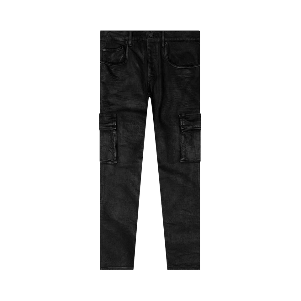 PURPLE BRAND Cargo Flare Pants Black Resin