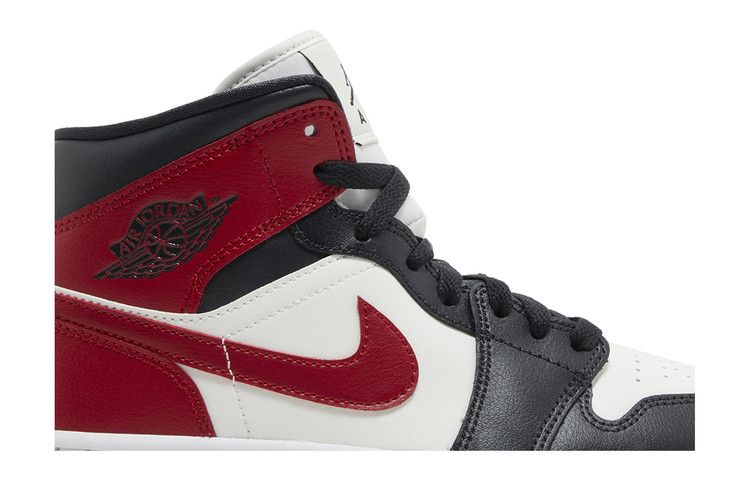 Air Jordan 1 Mid Gym Red Off Noir W