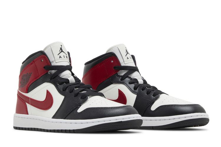 Air Jordan 1 Mid Gym Red Off Noir W