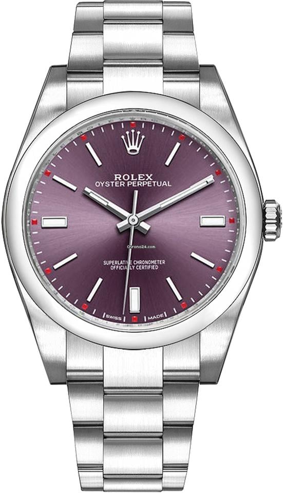Rolex | Oyster Perpetual | 114300 | Steel | 39 mm | Steel | Purple | Automatic