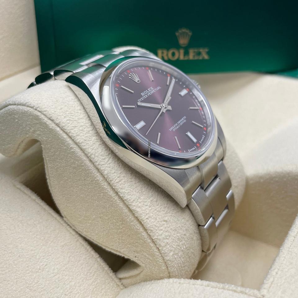Rolex | Oyster Perpetual | 114300 | Steel | 39 mm | Steel | Purple | Automatic