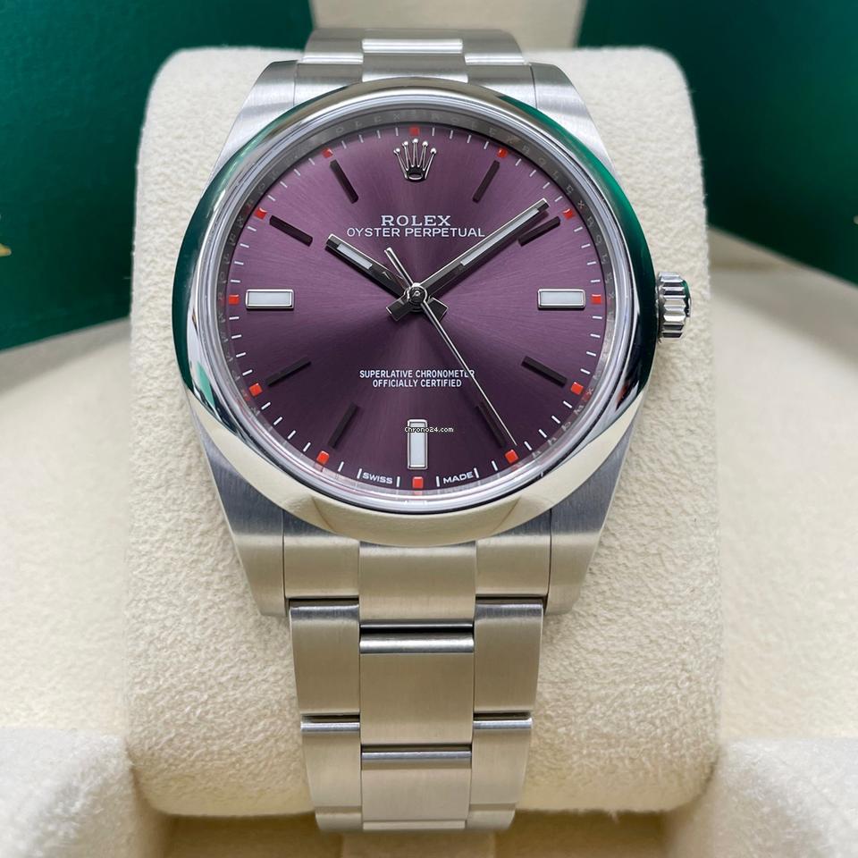 Rolex | Oyster Perpetual | 114300 | Steel | 39 mm | Steel | Purple | Automatic