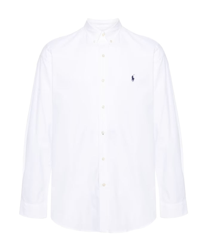 Polo Ralph Lauren White Shirt with Blue Logo