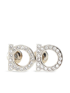 Gancini crystal embellished stud earrings